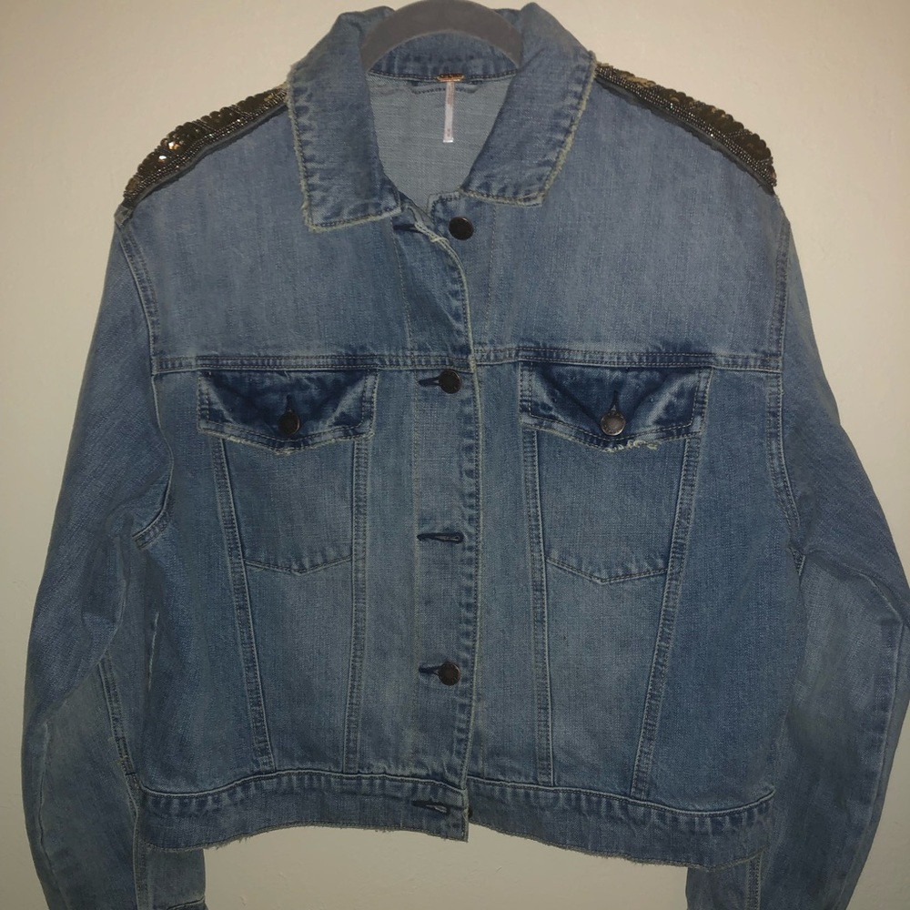 Free People Glam Embellished Jacket